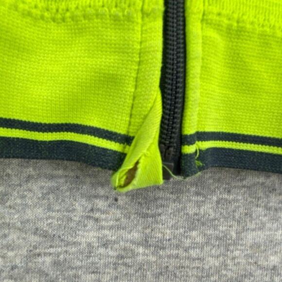 Danskin Sports Bra Womens Extra Small Lime Yellow Black Trim Front Zip RacerBack - Picture 6 of 10